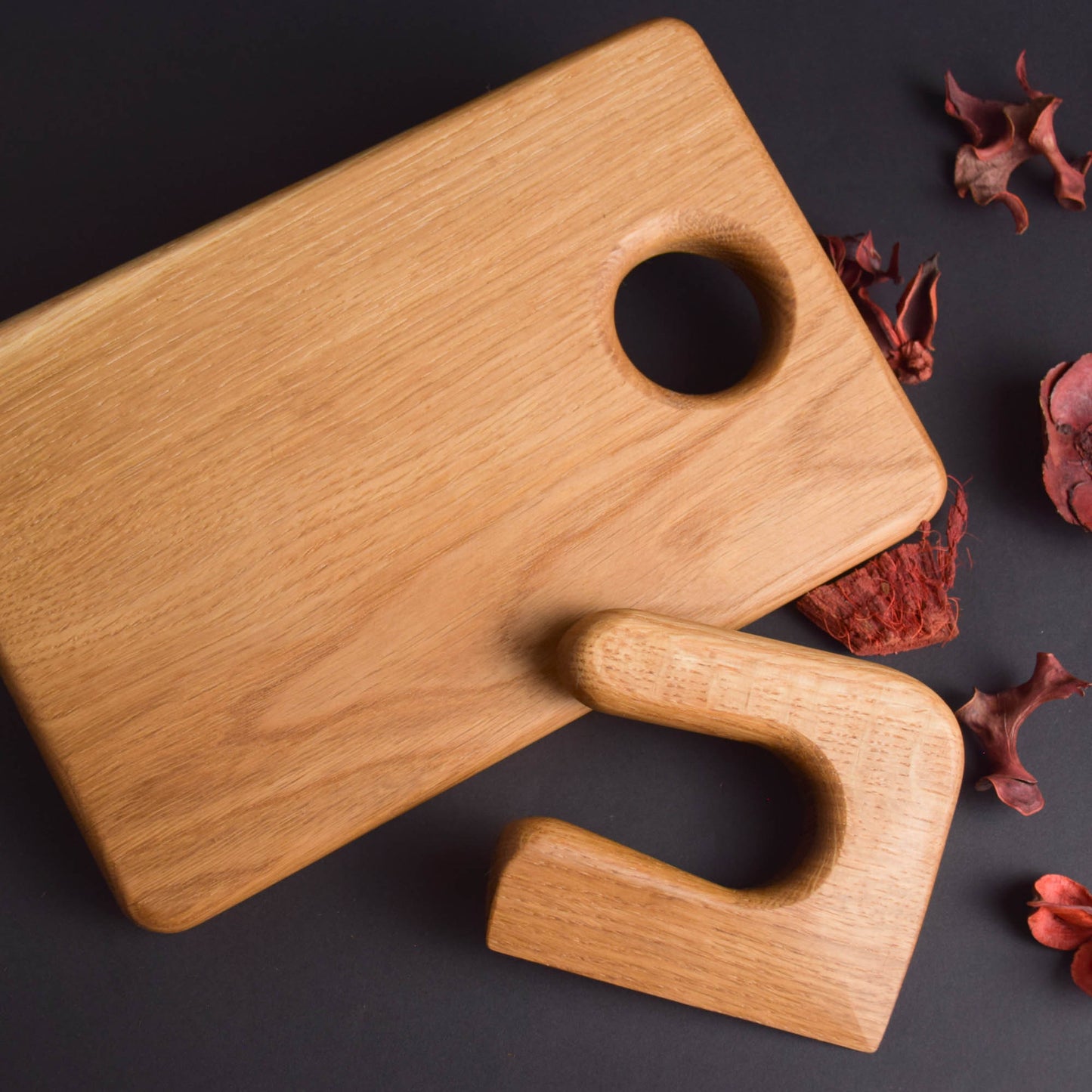 Wood Oak Safe Montessori Knife and Cutting Board
