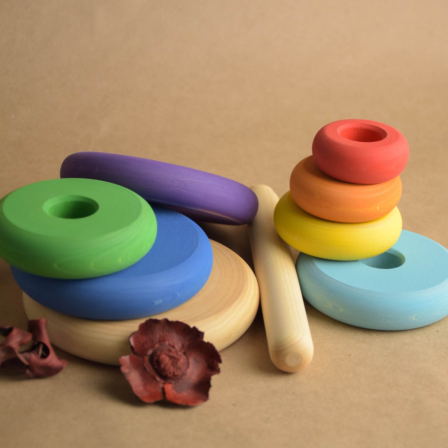 Montessori Rainbow Rring Stacker Toy