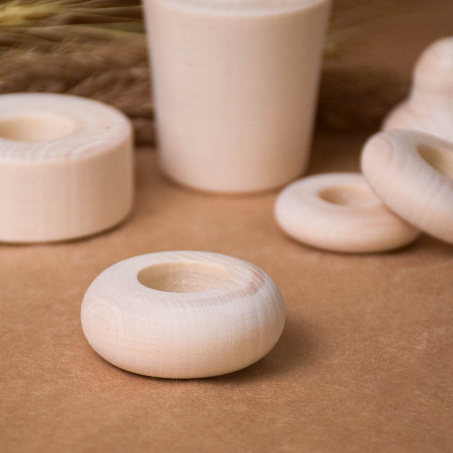 Wooden Ring Stacking Toy Ice Cream