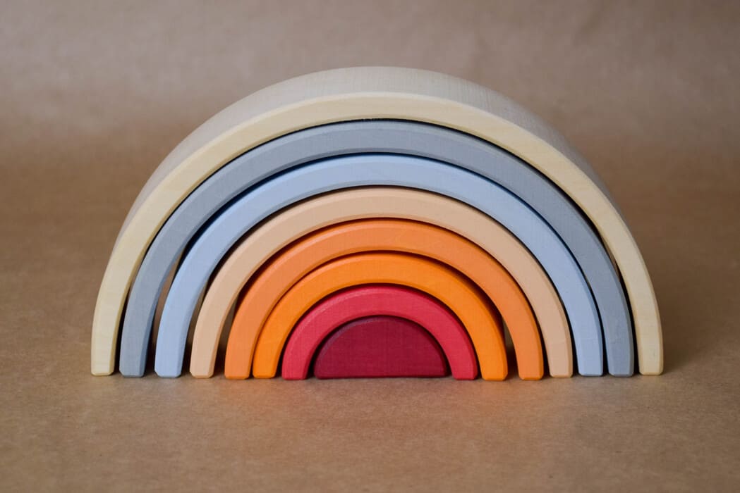 Wooden Rainbow Stacking Toy
