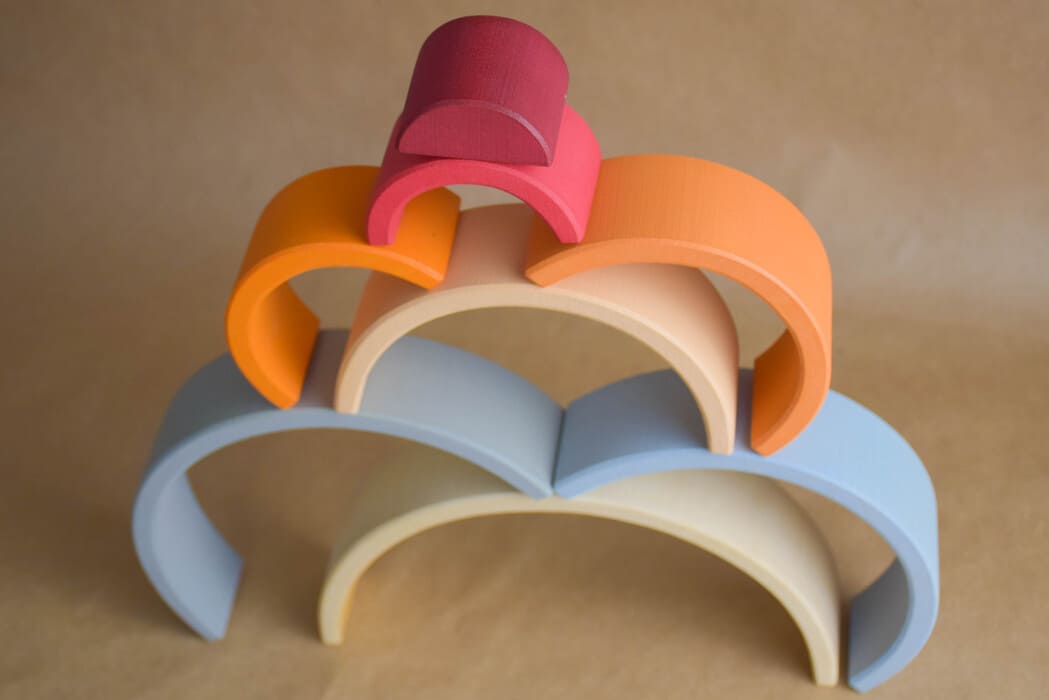Wooden Rainbow Stacking Toy