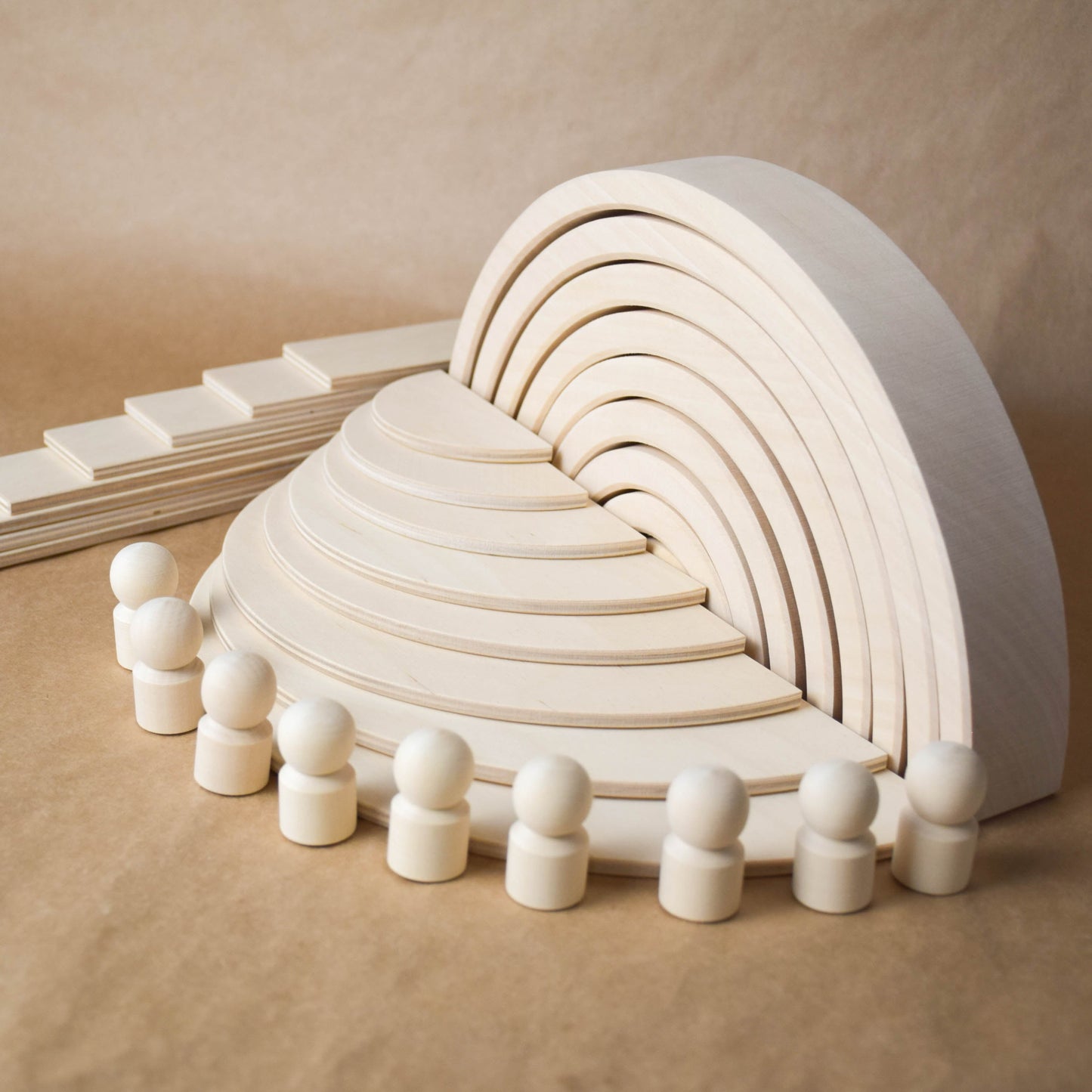 Natural Large Rainbow Semicircles Building Boards