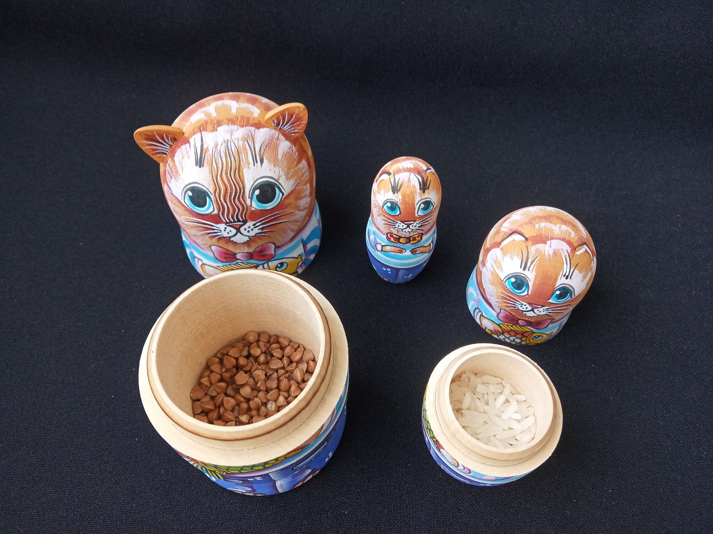 Babushka Dolls Wooden Cat