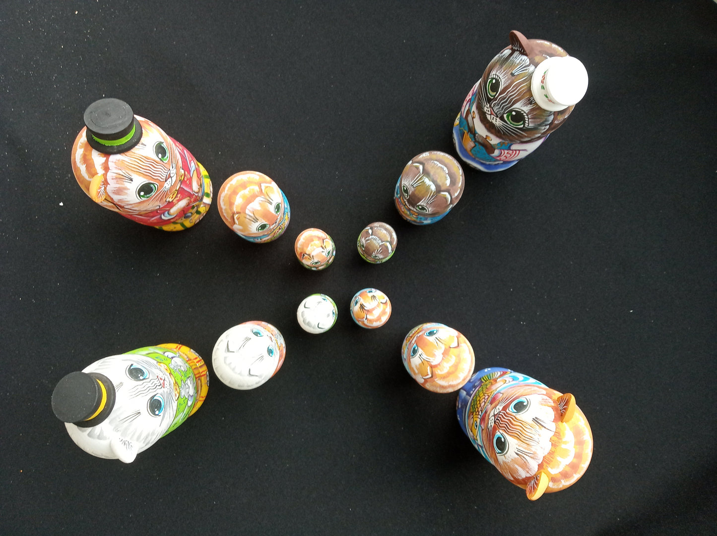 Russian Dolls Wooden Cat