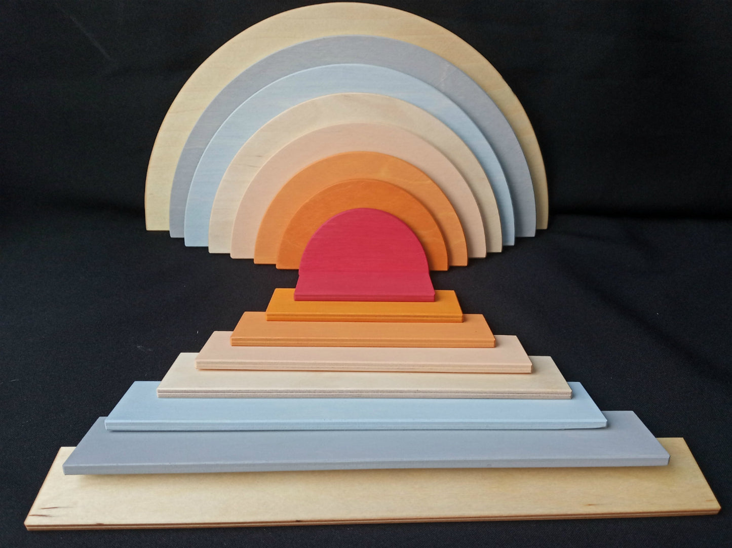 Wooden Semicircle Building Set