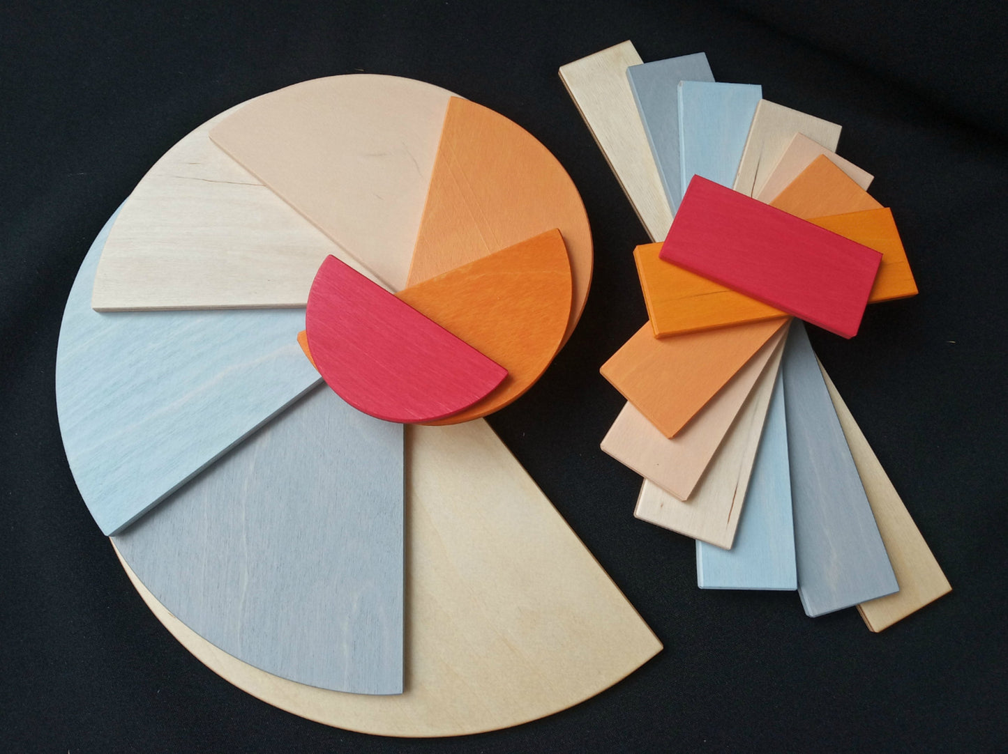 Wooden Semicircle Building Set