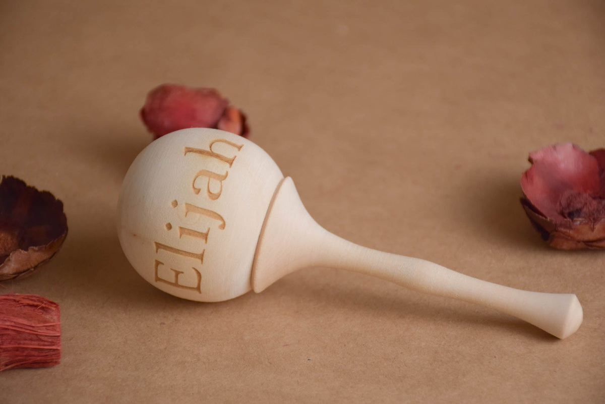 Solid wood maraca rattle, Classical model