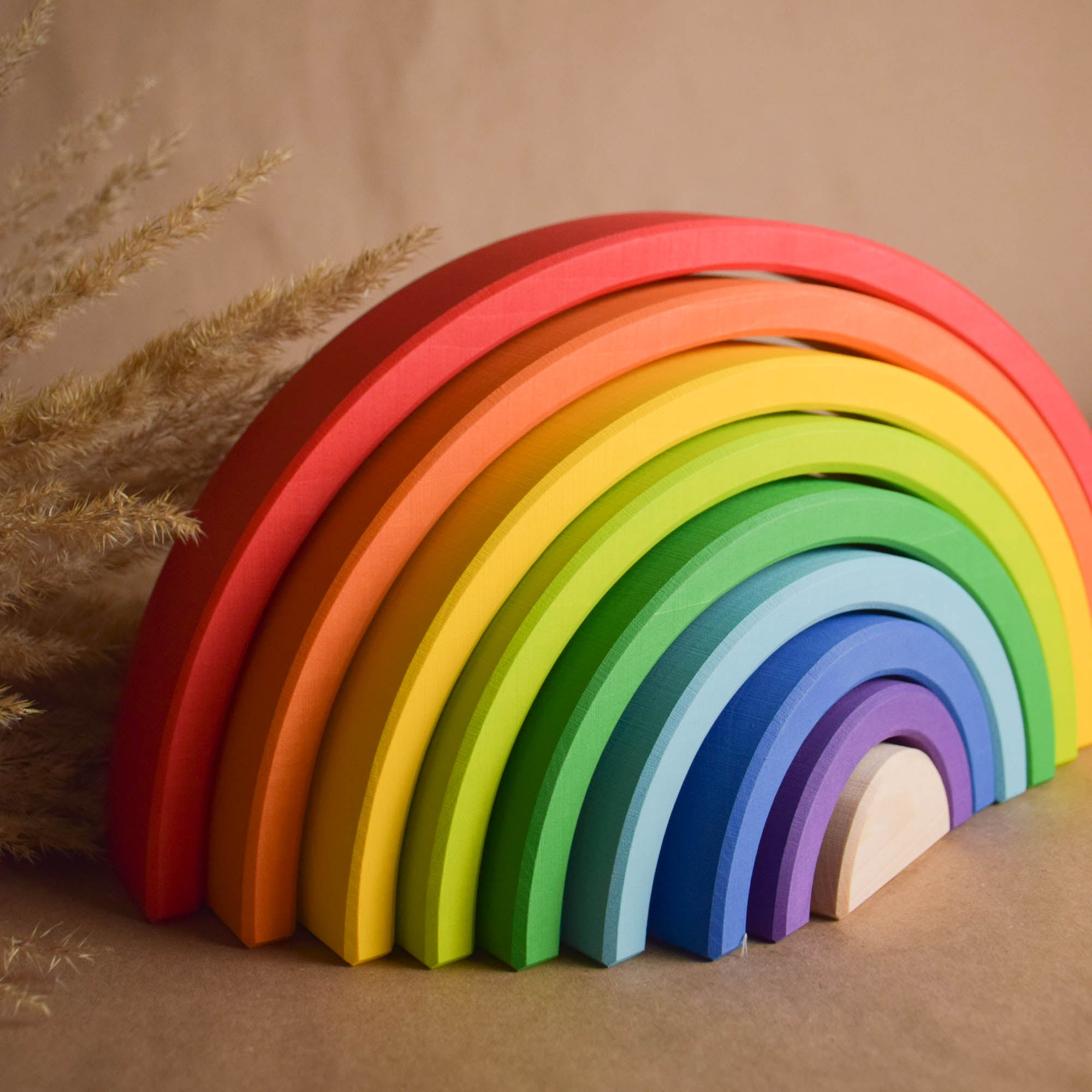 Wooden Rainbow Stacking Toys Wooden Educational Toy