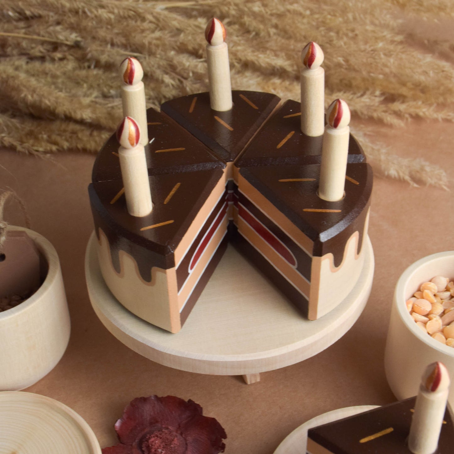Chocolate cake with candles