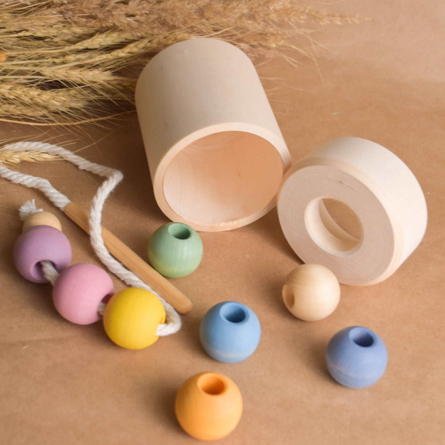 Pastel Cylinder with Lacing