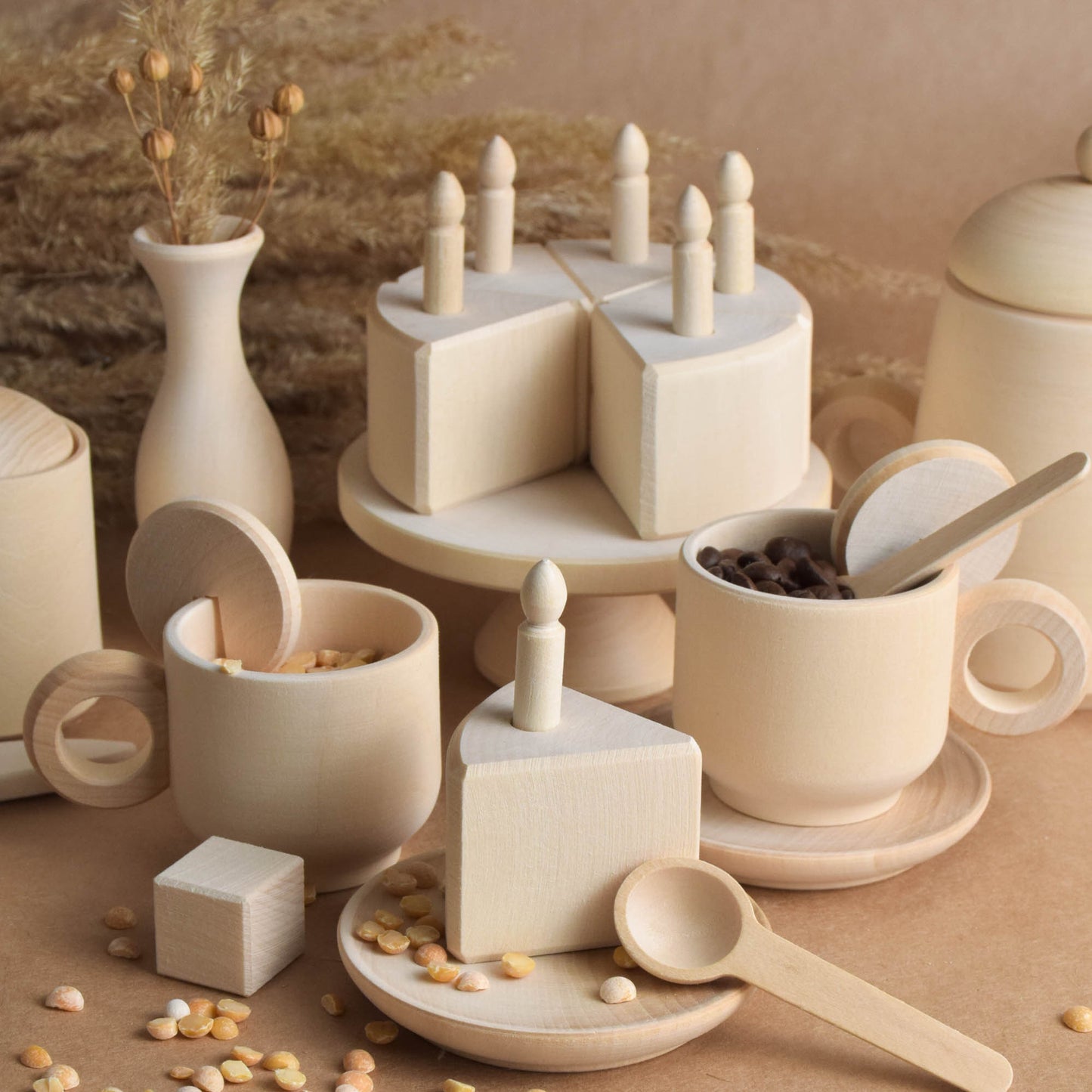 Wooden Tea Set for Kids