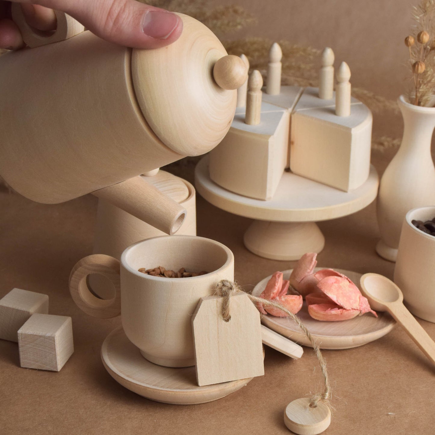 Wooden Tea Set for Kids