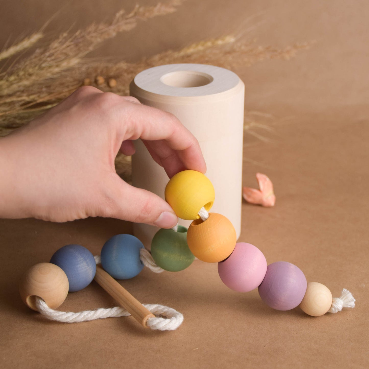 Pastel Cylinder with Lacing