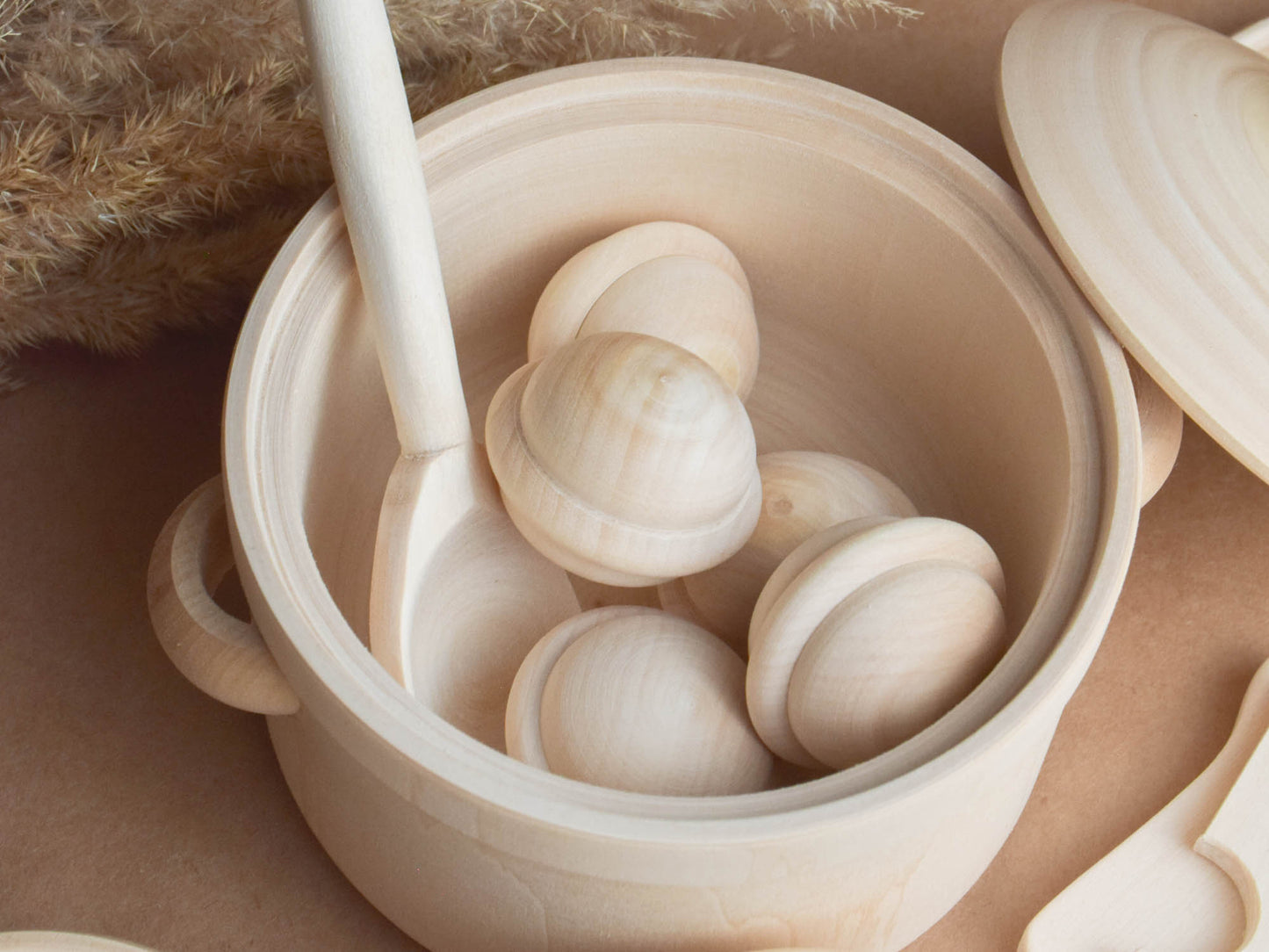 Tableware set and Play Food set Natural