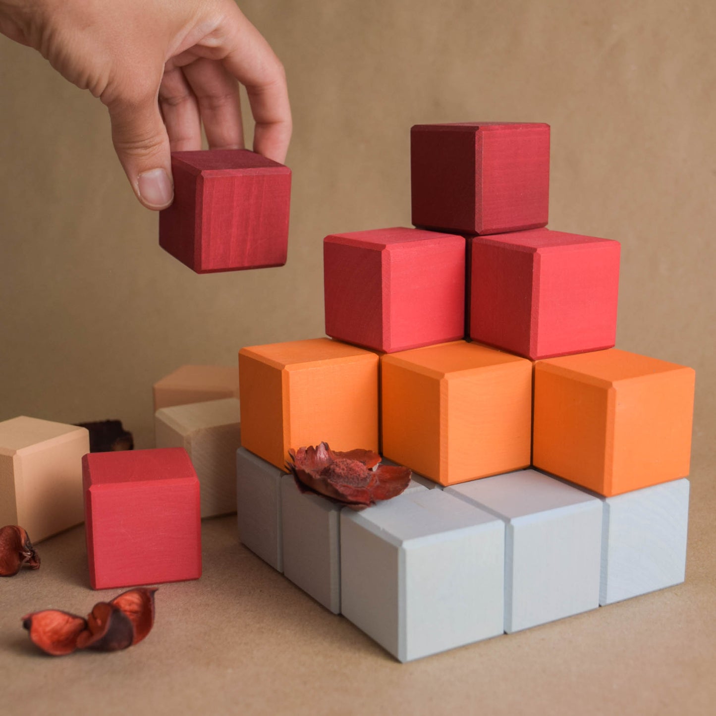 Wooden Building Toy Blocks for Babies Neutral