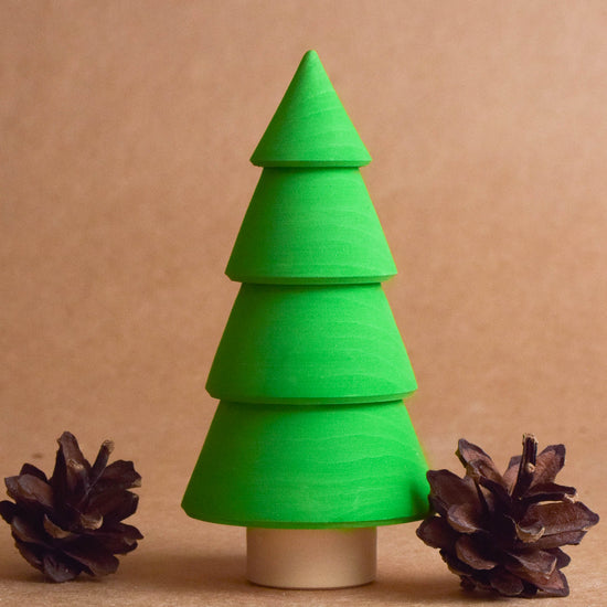 Wooden Toy Trees Figurine Set Woodland Waldorf Tree Montessori Toddler ...