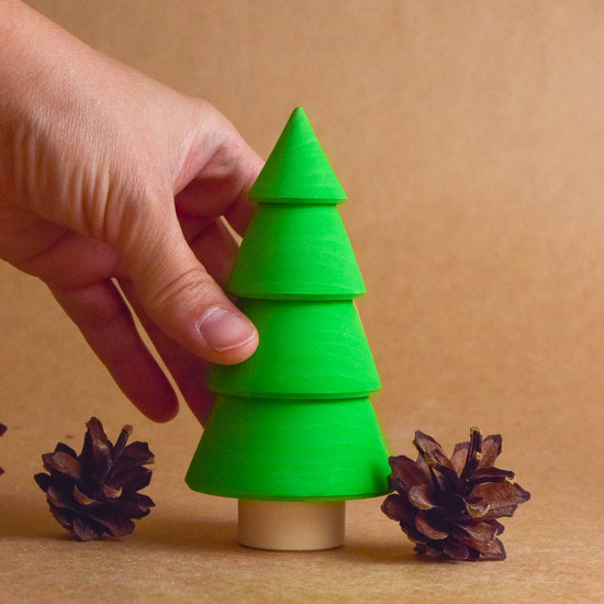 Wooden Toy Trees Figurine Set Woodland Waldorf Tree Montessori Toddler ...