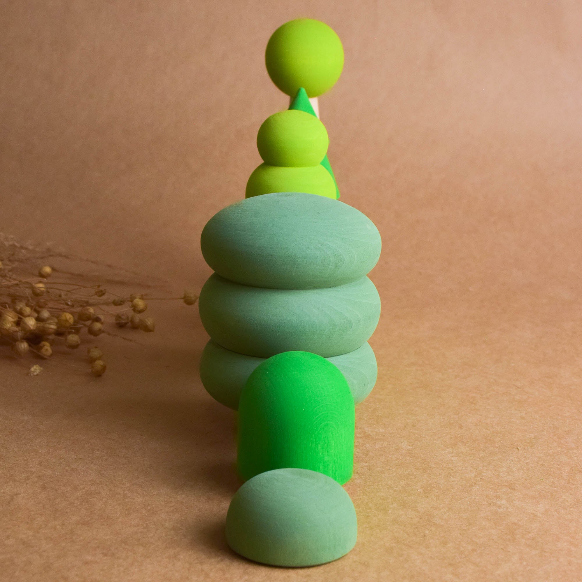 Wooden Toy Trees Figurine Set Woodland Waldorf Tree Montessori Toddler ...