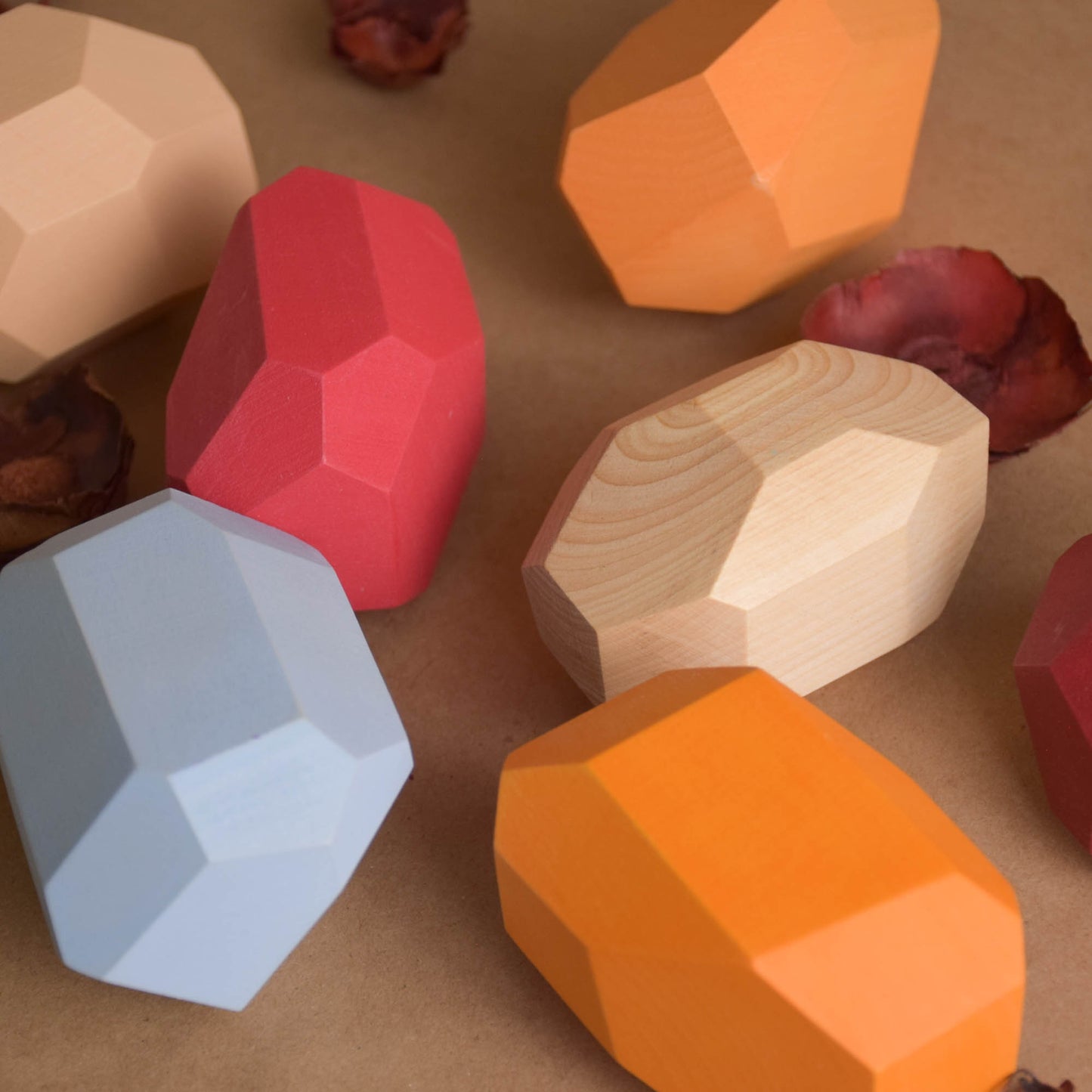 Tumi Ishi Wood Balancing Stones for Baby Neutral