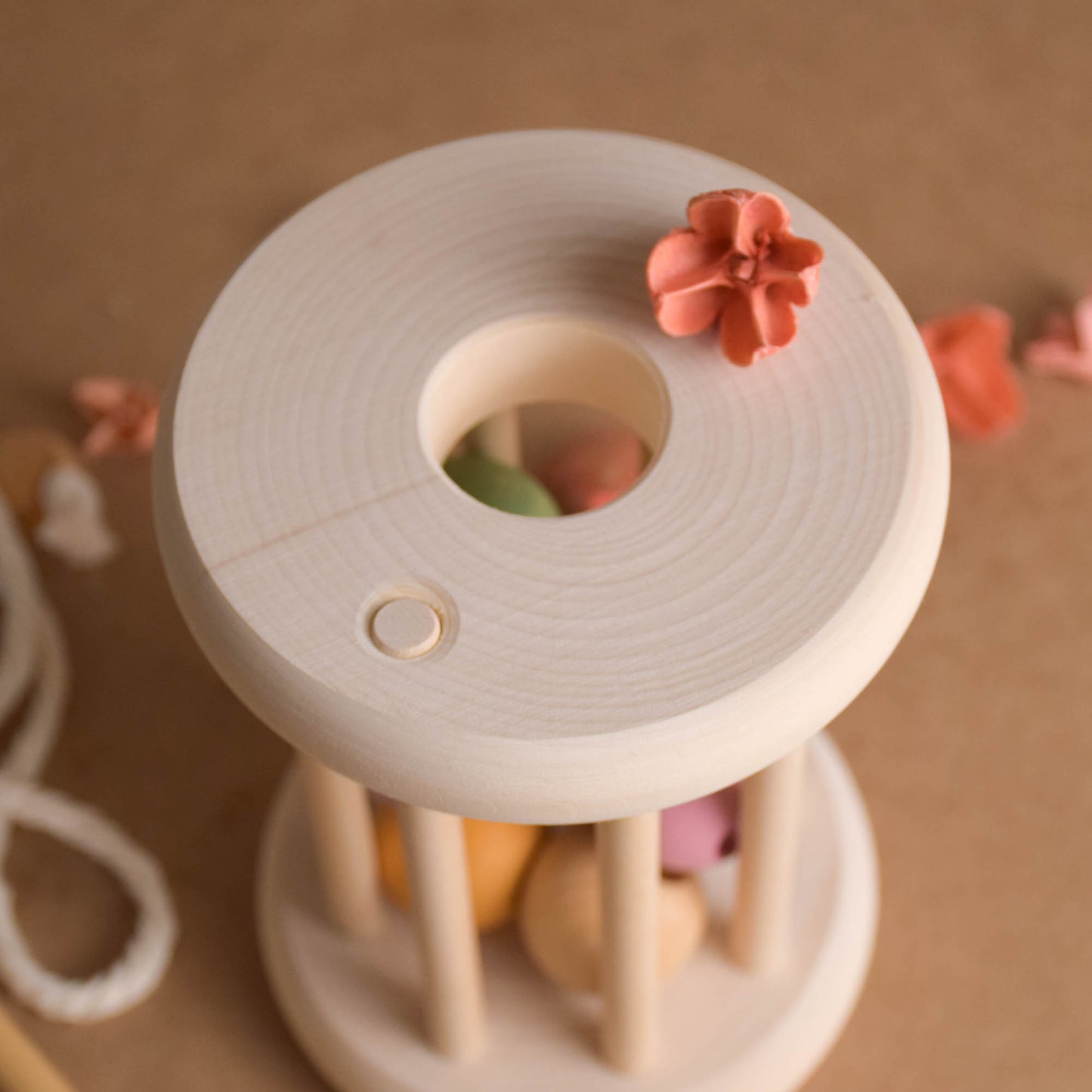 Pastel Rolling Ball Cylinder with Lacing