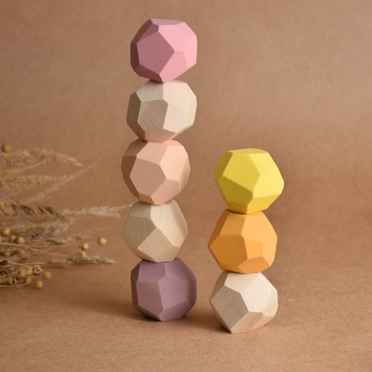 Wooden Stacking Stones Tumi Ishi  Pastel