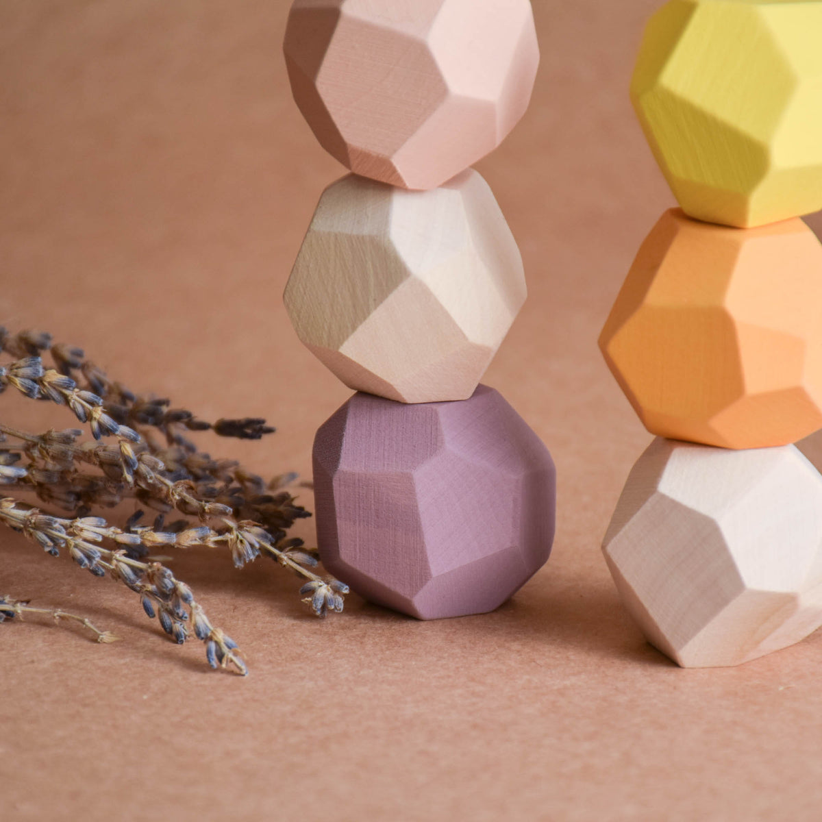 Wooden Stacking Stones Tumi Ishi  Pastel