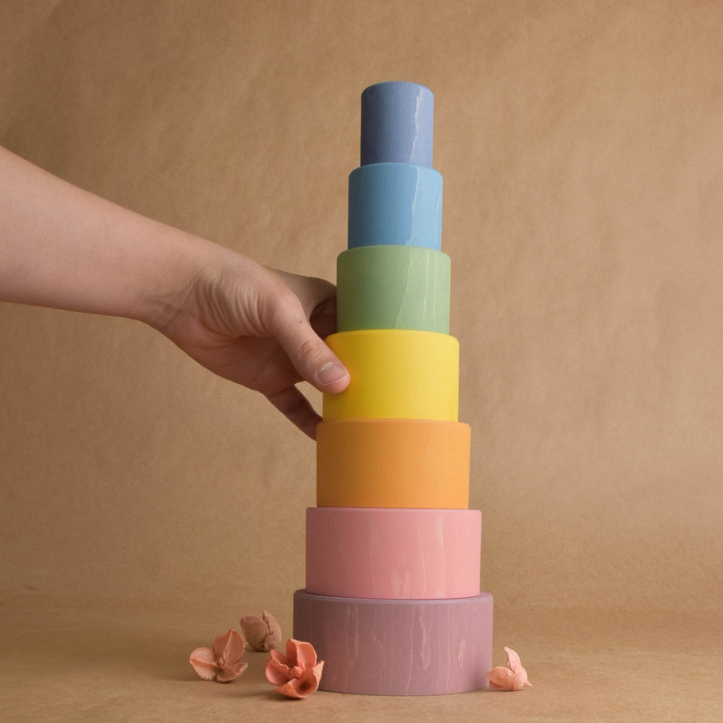 Wooden Nesting Bowls Pastel