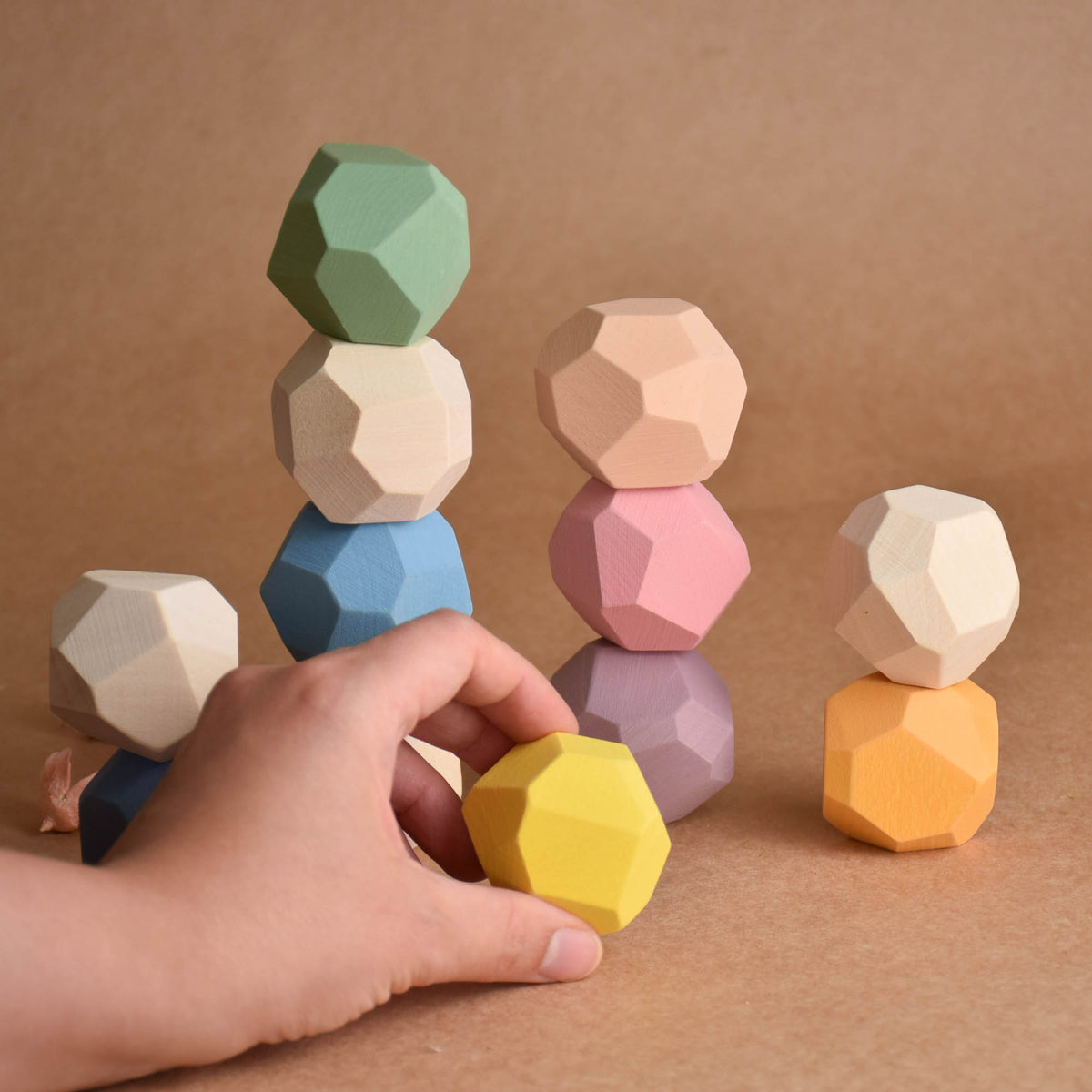 Wooden Stacking Stones Tumi Ishi  Pastel