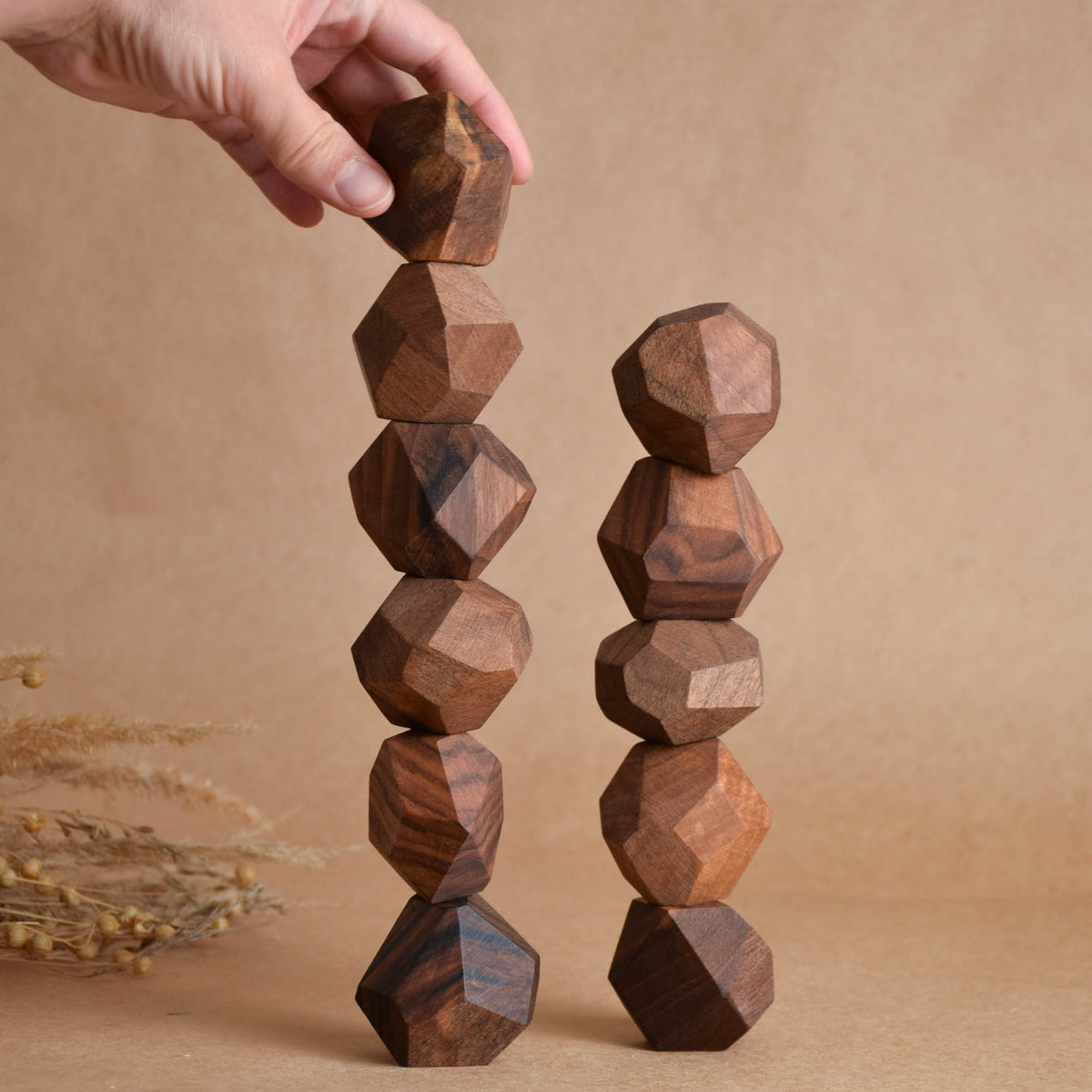 Wooden Stacking Stones Tumi Ishi  Walnut