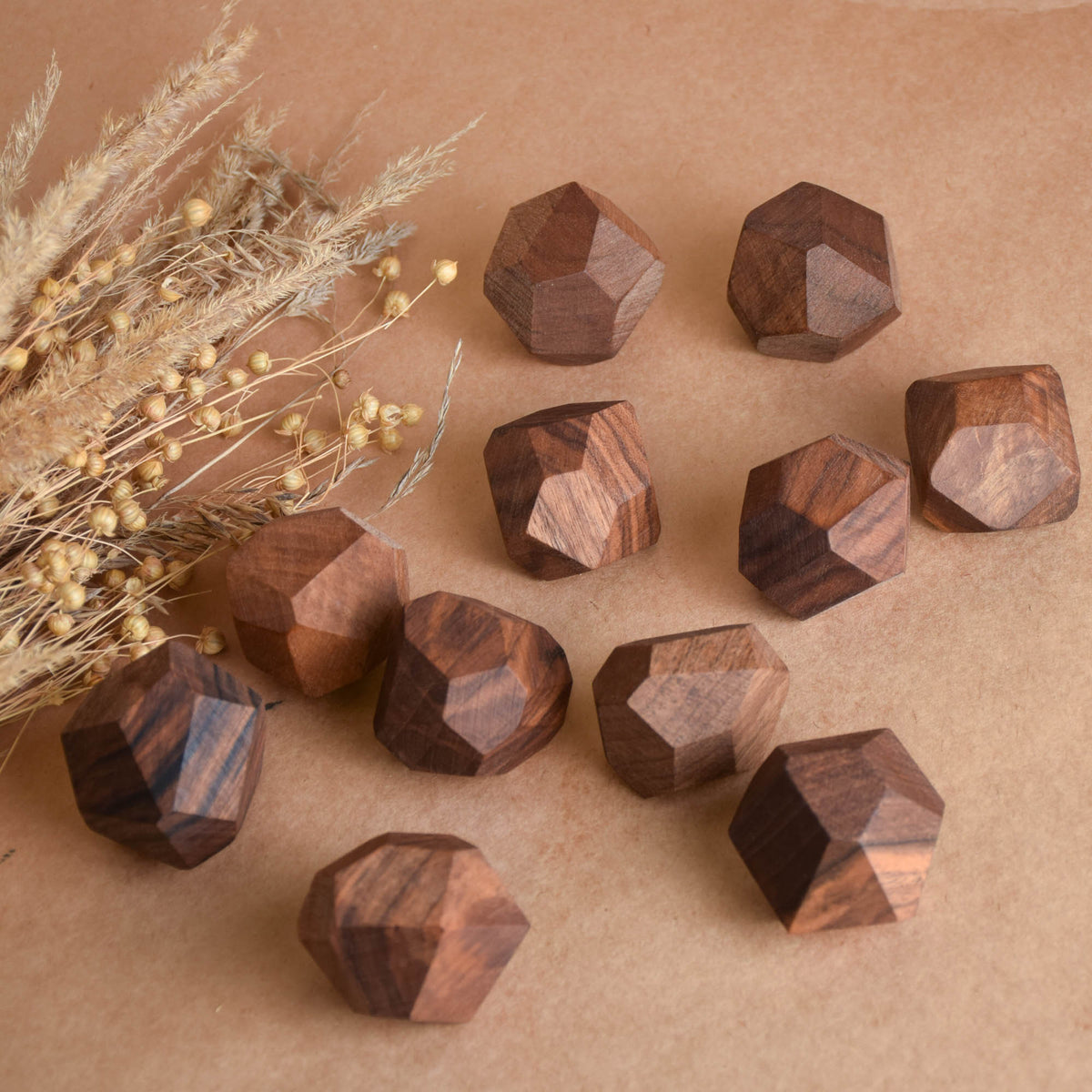 Wooden Stacking Stones Tumi Ishi  Walnut