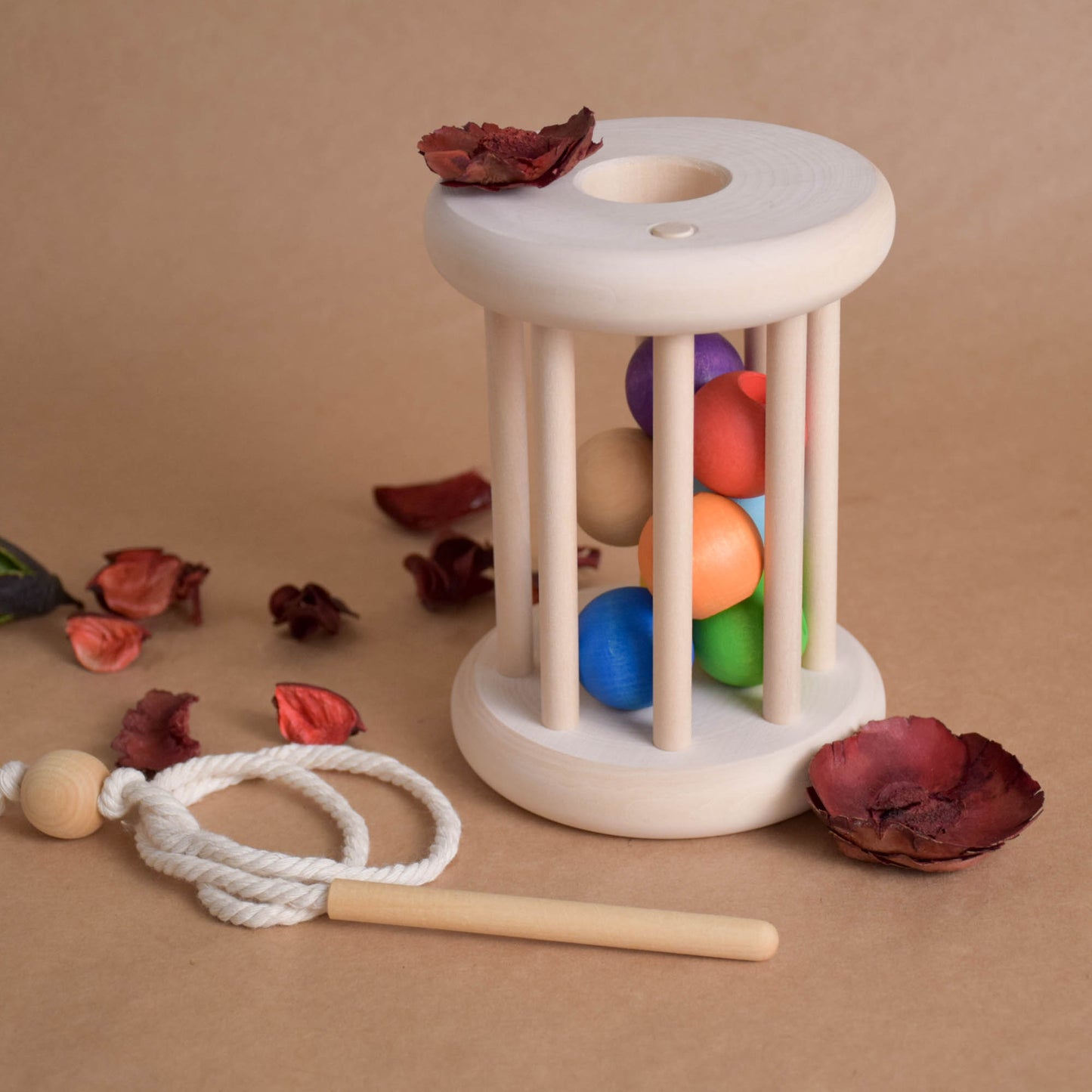 Rainbow Rolling Ball Cylinder with Lacing