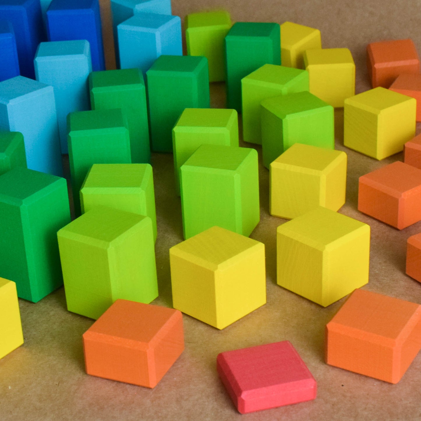 Stepped Counting Blocks Rrainbow