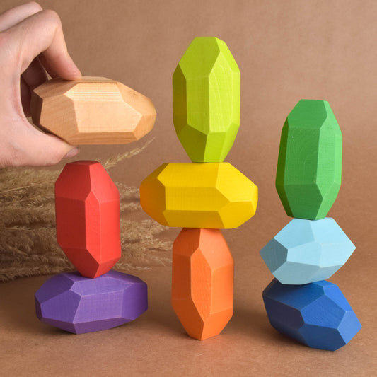 Balancing Stones Rainbow Elongated
