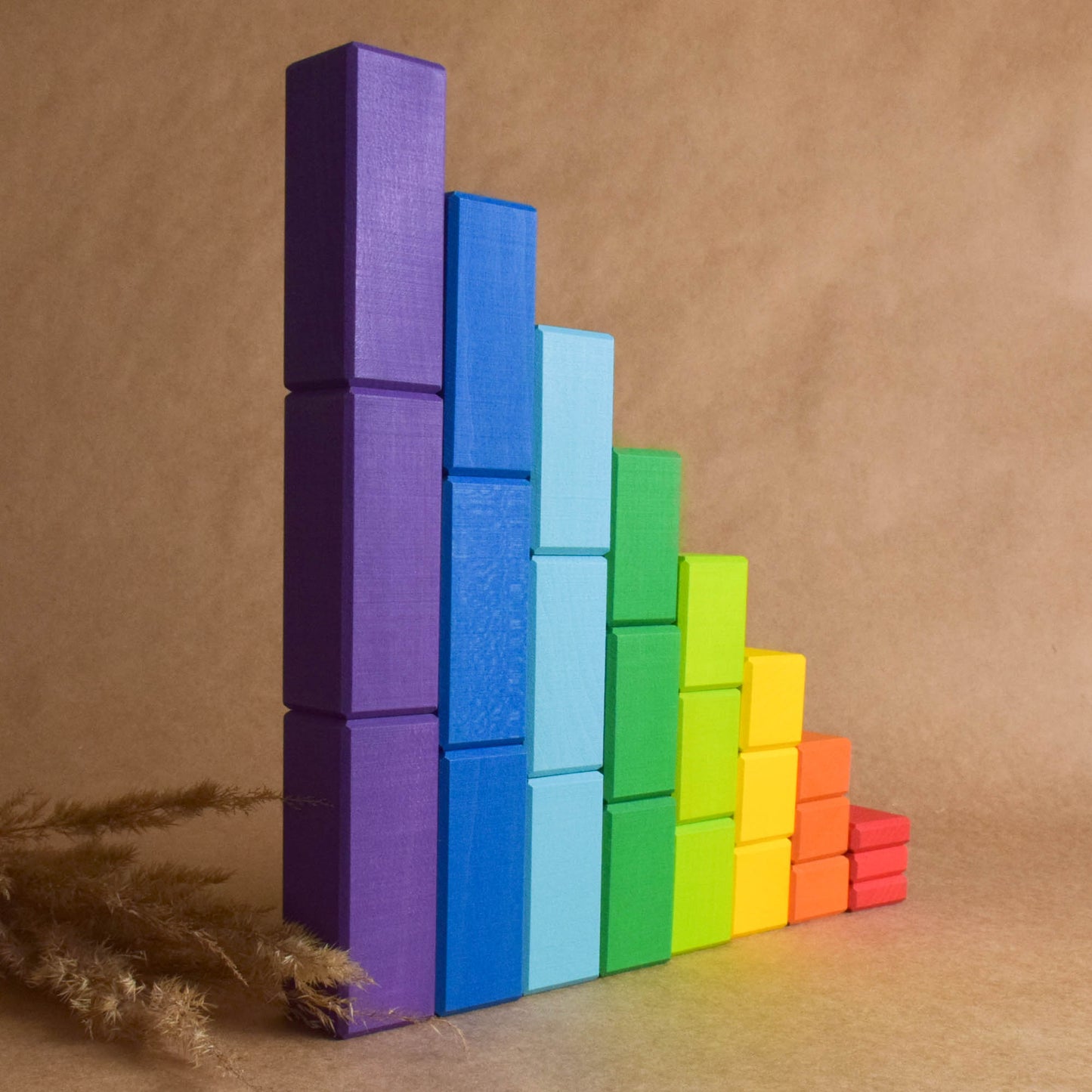 Stepped Counting Blocks Rrainbow