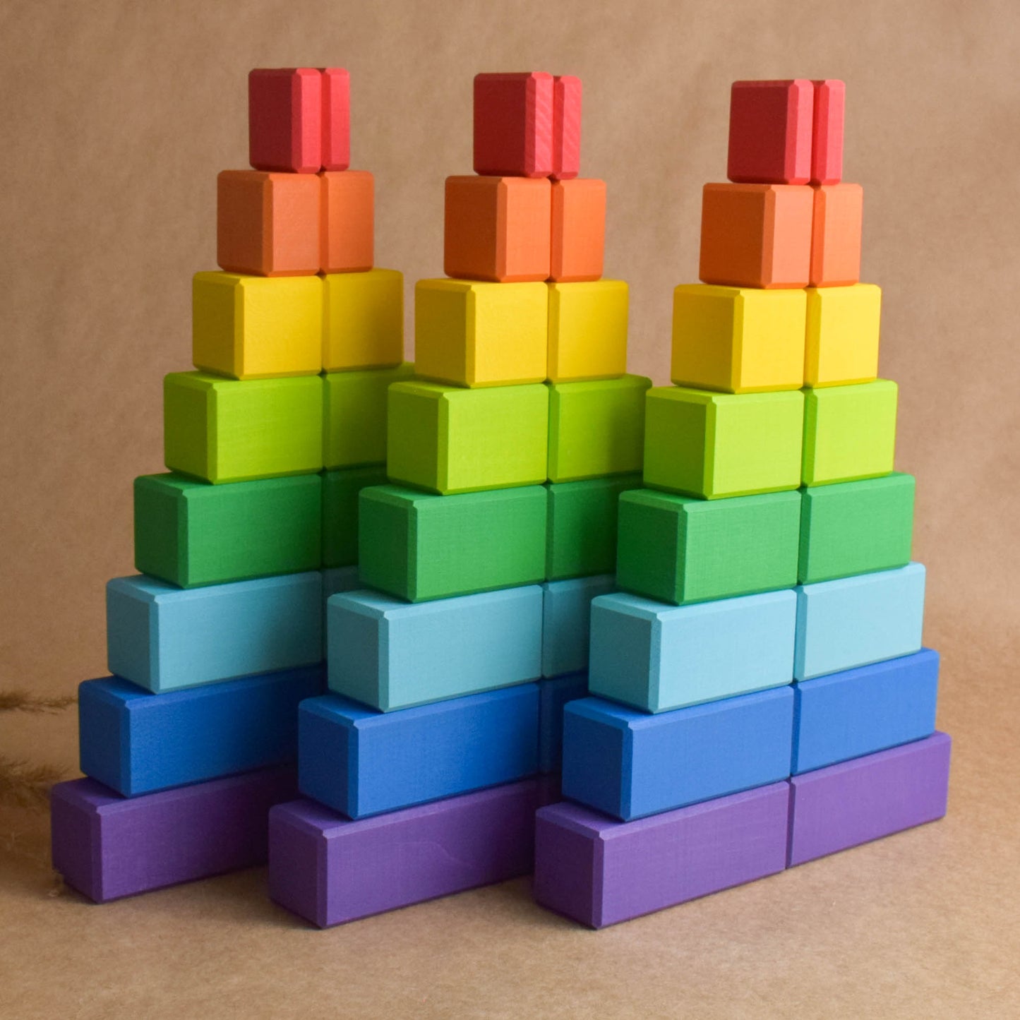 Stepped Counting Blocks Rrainbow