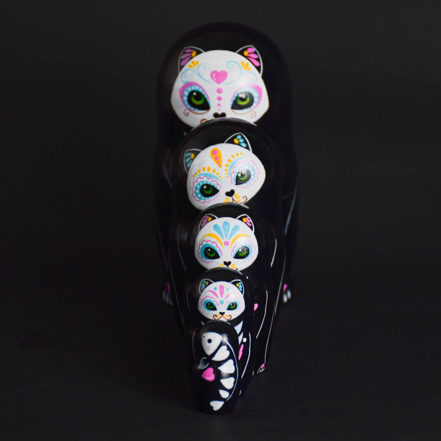 Matryoshka Calavera Cat