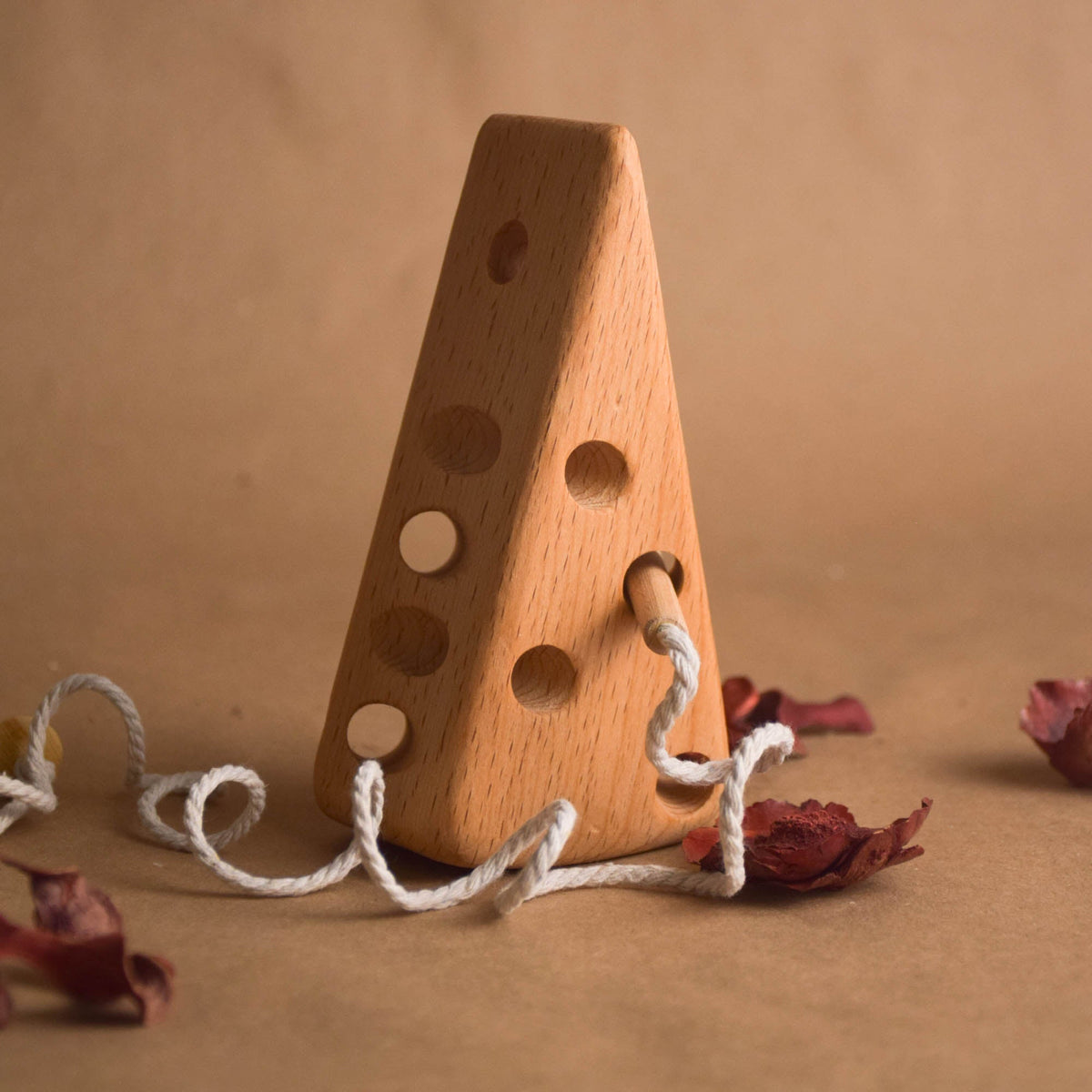 Cheese Lacing Toy - Wooden Educational Toy
