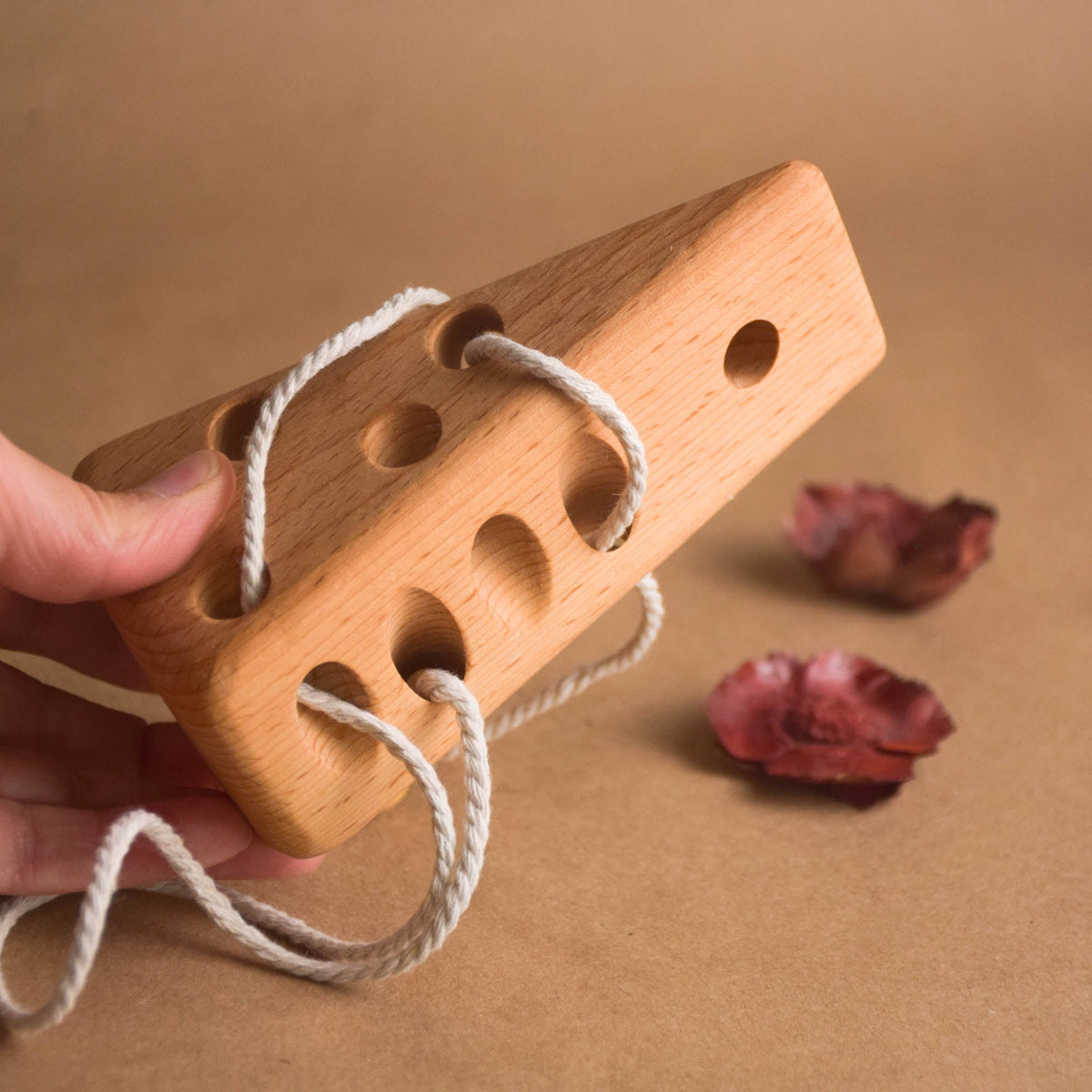 Cheese Lacing Toy - Wooden Educational Toy