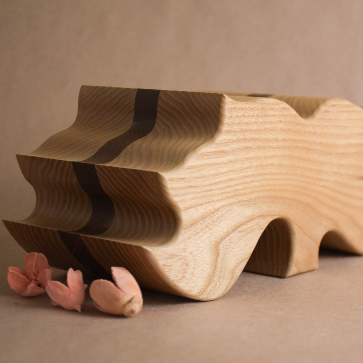 Wooden tree jewelry organizer for rings and earrings