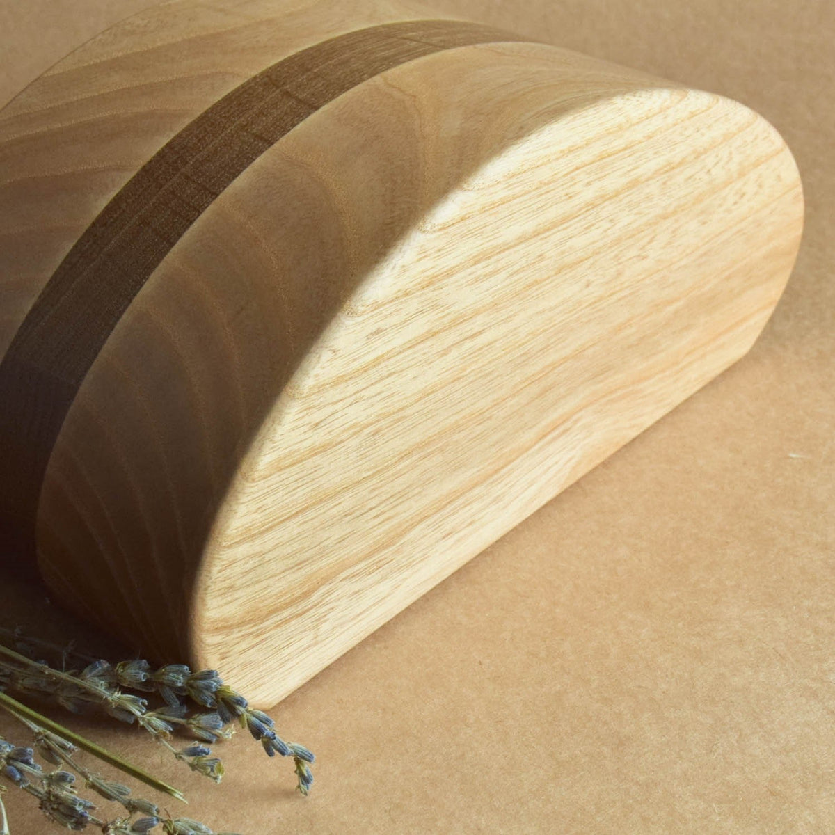 Handmade oak and ash jewelry box for rings and earrings