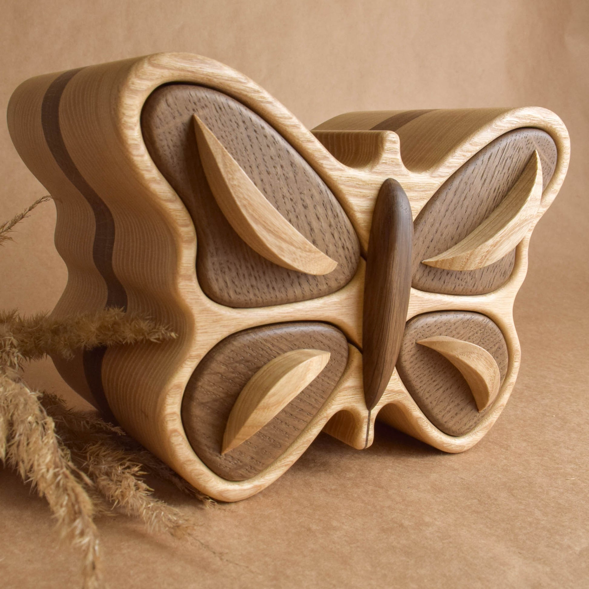 Wooden Jewelry Organizer Box for Women Charm Cute Butterfly Handmade Home Decor Unique Birthday Gift for Her