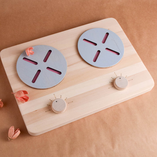 Wooden Play Kitchen Stove Cooking for Dishes Kitchen Accessories 
