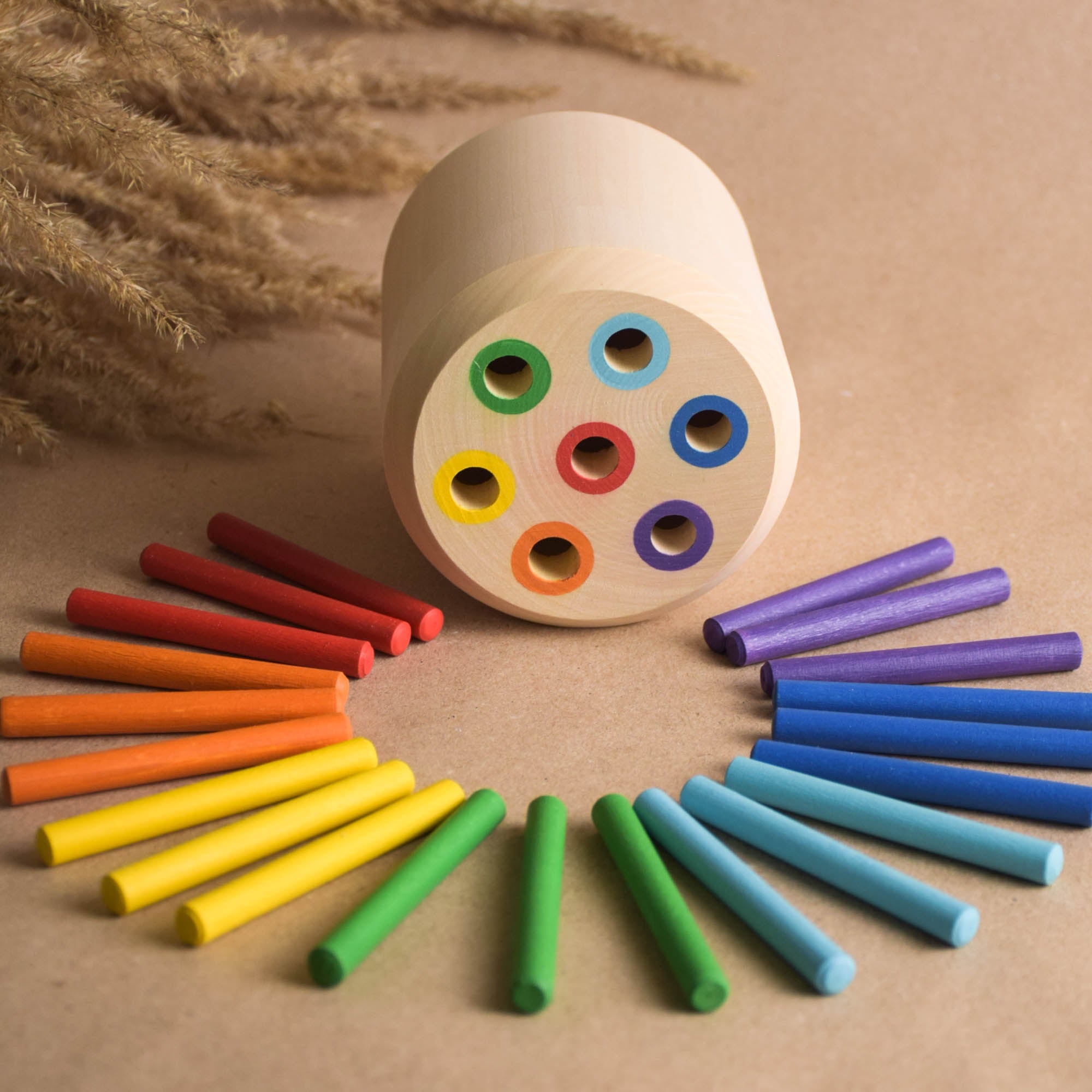 Matchstick Color Drop for Color Sorting Activities – Wooden