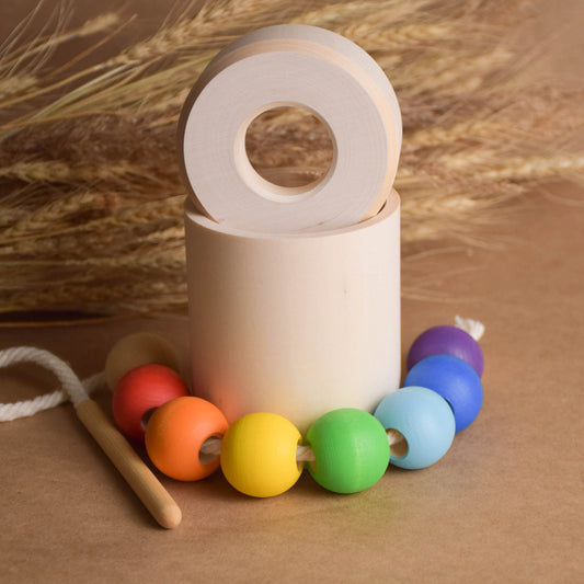 Rainbow Cylinder with Lacing