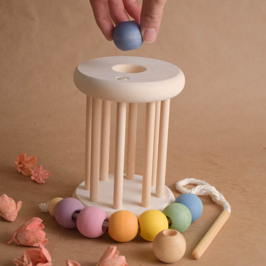 Pastel Rolling Ball Cylinder with Lacing