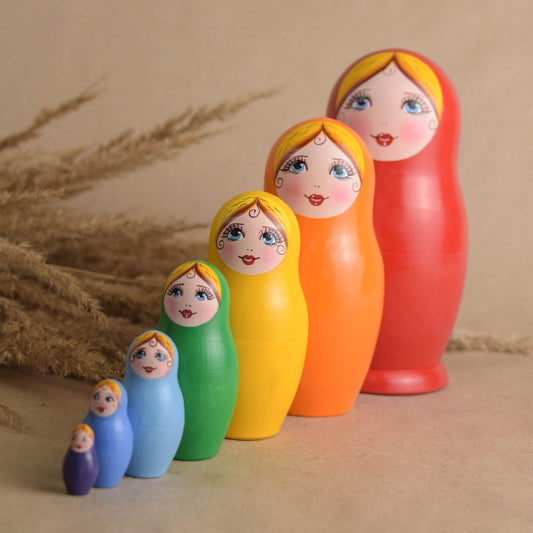 Russian Stacking Dolls Wooden