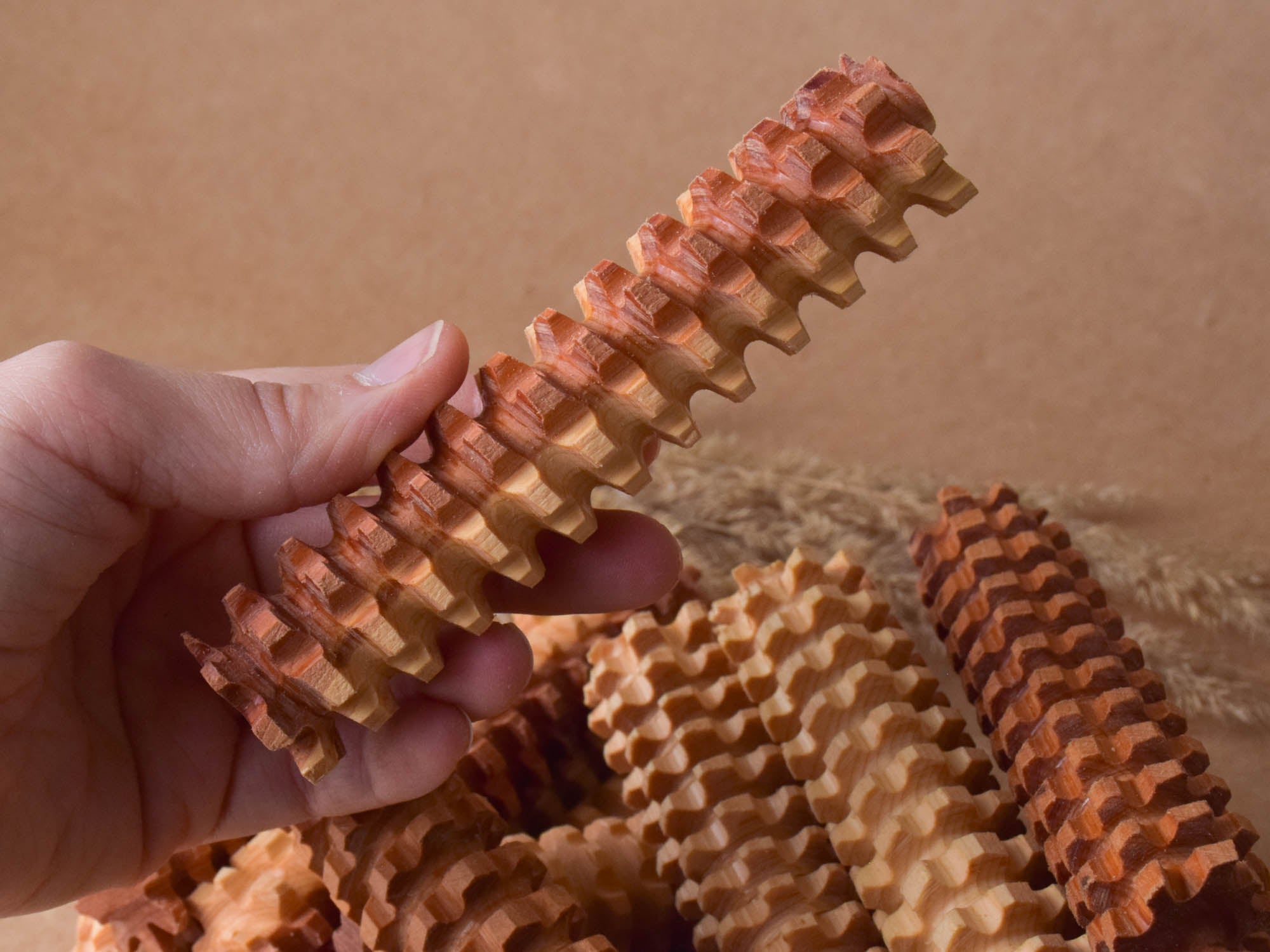 Juniper Ruffle Stick Wooden Fidget Tools Massage Antistress – Wooden ...