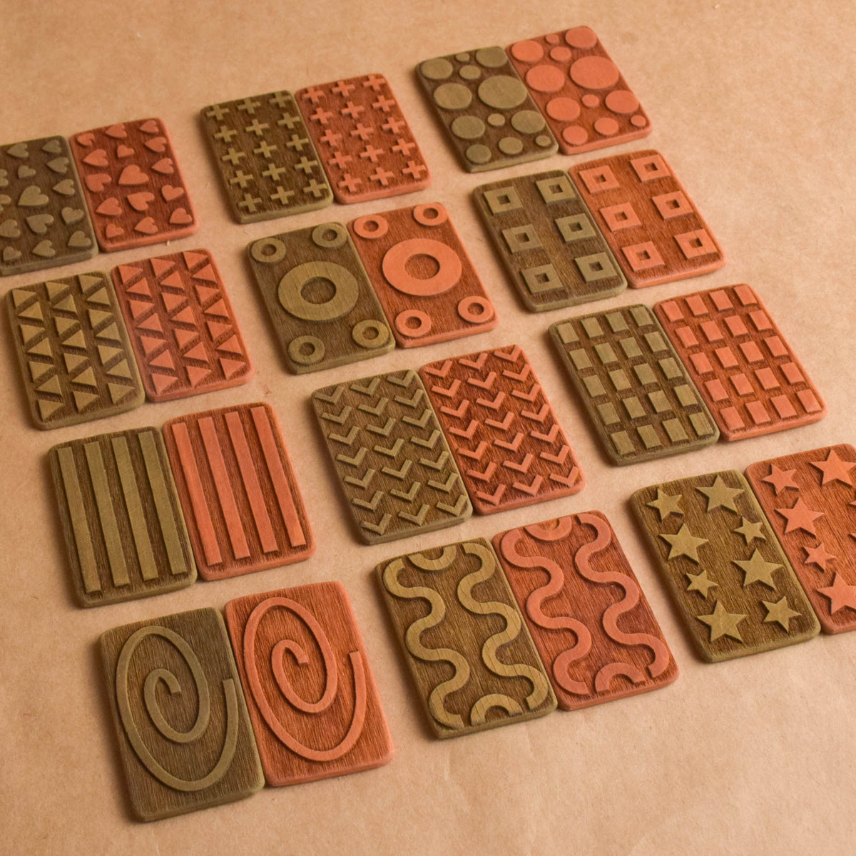 Nature sensory toy for tactile matching