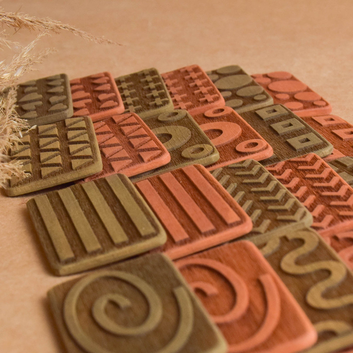 Nature-themed tactile matching toy