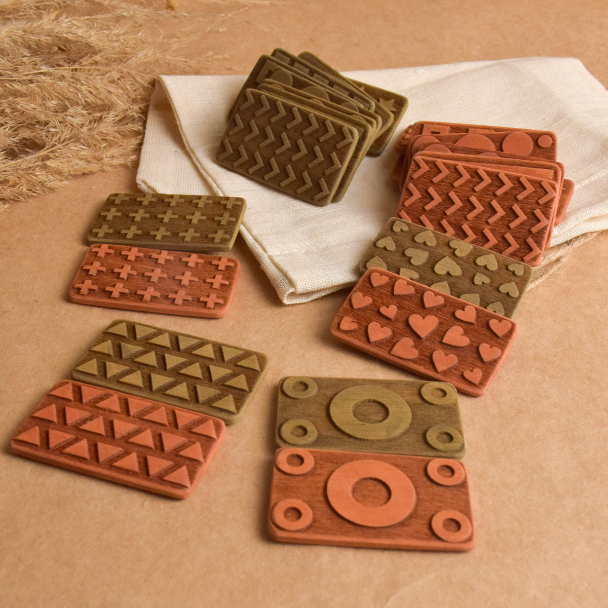 Nature sensory toy for tactile matching